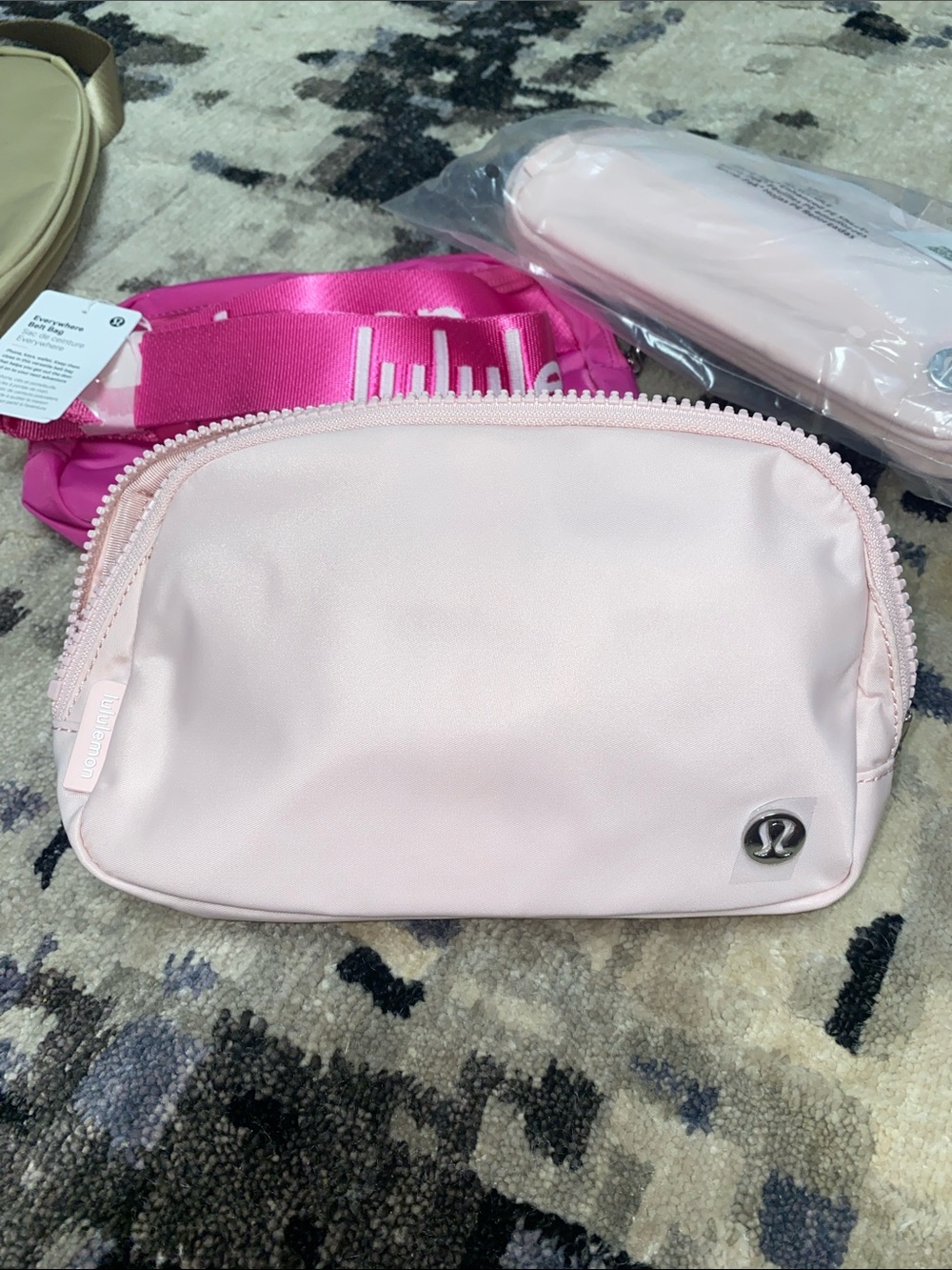 lululemon athletica light pink belt bag